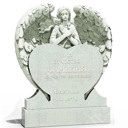 Резной памятник со скульптурой ангела (Мансуровский)