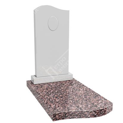 Надгробная плита из тёмно-розового гранита НП-02