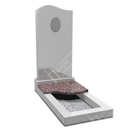 Надгробная плита из тёмно-розового гранита НП-04