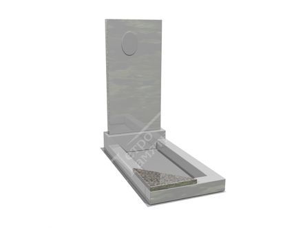 Надгробная плита из серого гранита НП-07