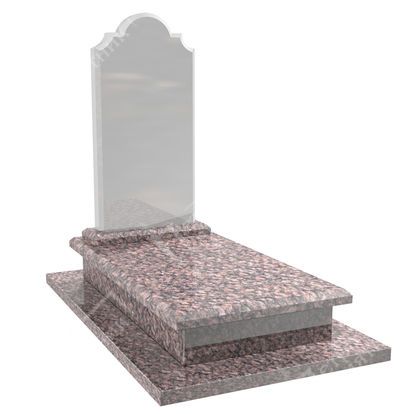 Надгробная плита из тёмно-розового гранита НП-11