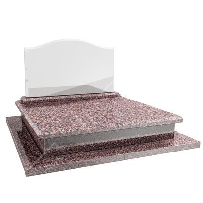 Надгробная плита из тёмно-розового гранита НП-12