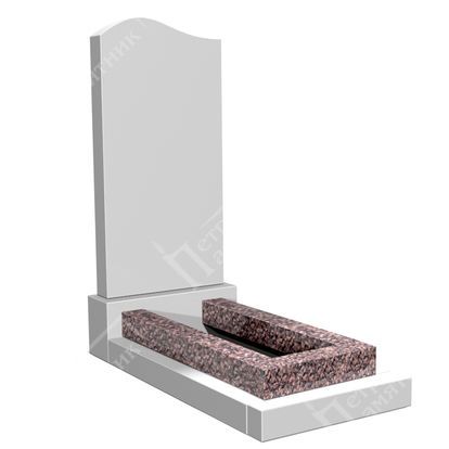 Надгробная плита из тёмно-розового гранита НП-13