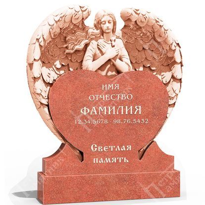 Резной памятник со скульптурой ангела (Сюськюянсаари)