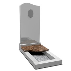 Надгробная плита из светло-коричневого гранита НП-04