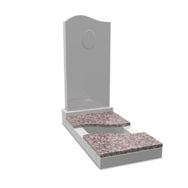 Надгробная плита из тёмно-розового гранита НП-05
