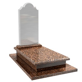 Надгробная плита из светло-коричневого гранита НП-11