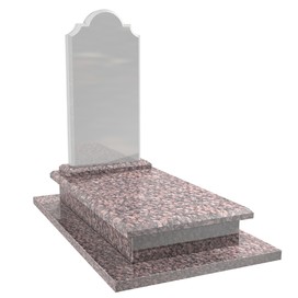 Надгробная плита из тёмно-розового гранита НП-11