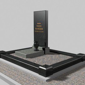 Мемориальный комплекс из гранитов серого и чёрного МК-06