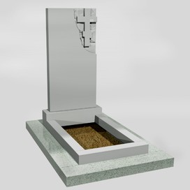 Надгробная плита из белого гранита НП-19