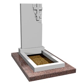 Надгробная плита из светло-коричневого гранита НП-19
