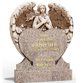 Резной памятник со скульптурой ангела (Возрождение)