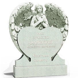 Резной памятник со скульптурой ангела (Мансуровский)