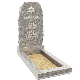 Недорогой иудейский памятник скала из гранита серого ВП-97